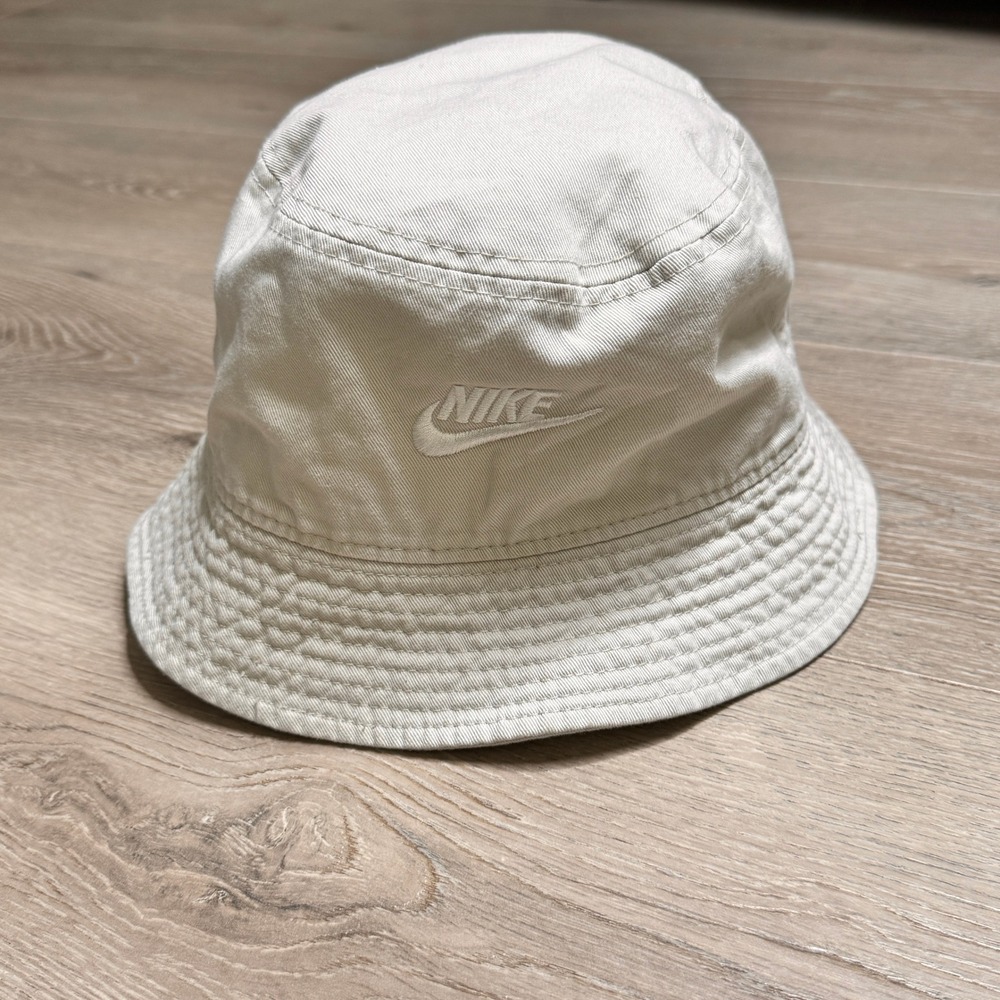 Nike Apex Futura Bucket Hat Tan Beige Cotton‎ Casual Sportswear Size M/L